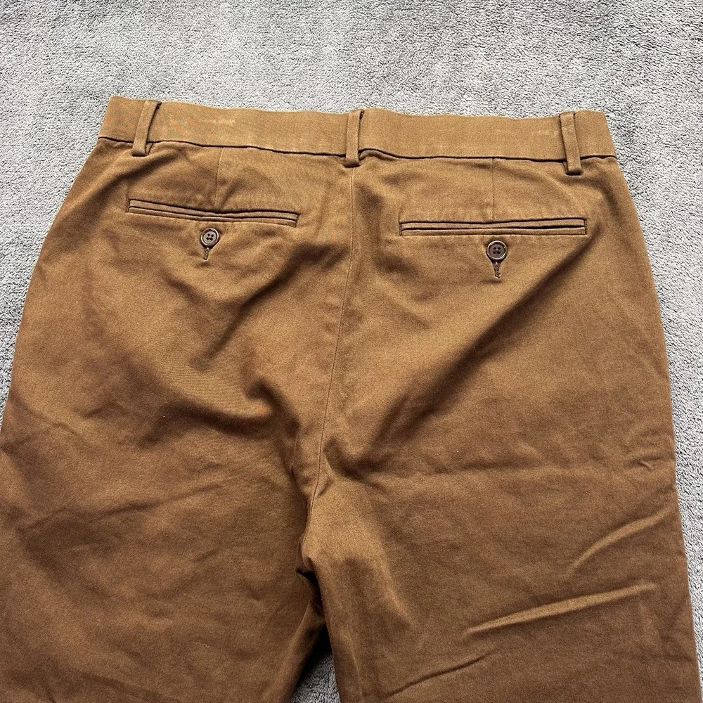 Banana Republic Traveler Pants Men's 32x30 Brown 5-Pocket Slim Fit Cotton Blend - Picture 6 of 9